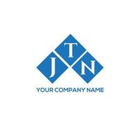 diseño de logotipo de letra jtn sobre fondo blanco. concepto de logotipo de letra de iniciales creativas jtn. diseño de letras jtn. vector