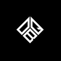 OBQ letter logo design on black background. OBQ creative initials letter logo concept. OBQ letter design. vector