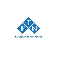 diseño de logotipo de letra ftn sobre fondo blanco. concepto de logotipo de letra de iniciales creativas ftn. diseño de letras ftn. vector