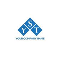 YST letter logo design on white background. YST creative initials letter logo concept. YST letter design. vector