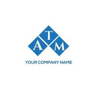 . concepto de logotipo de letra de iniciales creativas atm. atm letter design.atm letter logo design sobre fondo blanco. concepto de logotipo de letra de iniciales creativas atm. diseño de carta de cajero automático. vector