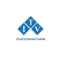 concepto de logotipo de letra de iniciales creativas de itv. Diseño de letras itv. Diseño de logotipo de letras itv sobre fondo blanco. concepto de logotipo de letra de iniciales creativas de itv. diseño de letras itv. vector