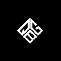 QBG letter logo design on black background. QBG creative initials letter logo concept. QBG letter design. vector