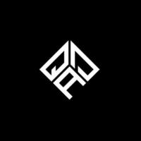 diseño de logotipo de letra qad sobre fondo negro. concepto de logotipo de letra de iniciales creativas qad. diseño de letras qad. vector