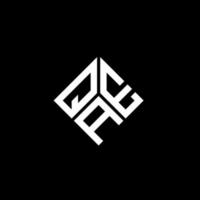 QAE letter logo design on black background. QAE creative initials letter logo concept. QAE letter design. vector