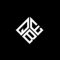 diseño de logotipo de letra qbe sobre fondo negro. concepto de logotipo de letra inicial creativa qbe. diseño de letras qbe. vector