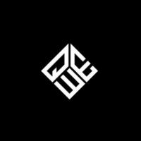 QWE letter logo design on black background. QWE creative initials letter logo concept. QWE letter design. vector