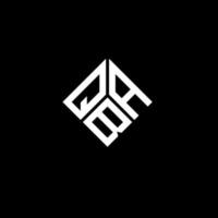 QBA letter logo design on black background. QBA creative initials letter logo concept. QBA letter design. vector
