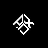 PDX letter logo design on black background. PDX creative initials letter logo concept. PDX letter design. vector