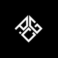 diseño de logotipo de letra pcg sobre fondo negro. concepto de logotipo de letra de iniciales creativas pcg. diseño de letras pcg. vector