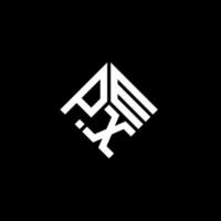 PXM letter logo design on black background. PXM creative initials letter logo concept. PXM letter design. vector