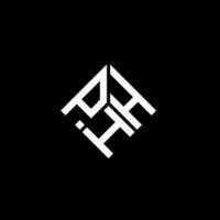 PHH letter logo design on black background. PHH creative initials letter logo concept. PHH letter design. vector