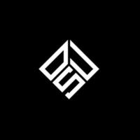 OSU letter logo design on black background. OSU creative initials letter logo concept. OSU letter design. vector