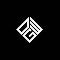 OGW letter logo design on black background. OGW creative initials letter logo concept. OGW letter design. vector
