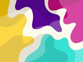 Wave Liquid Purple Green Yellow Color Pattern Style. Abstract Background Vector Colorful