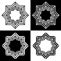 Pattern element Vector Symbol Illustration. Line Decoration Symbol. Islamic Ornament Icon Logo