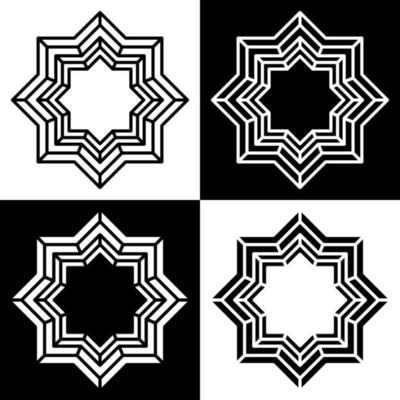 Pattern element Vector Symbol Illustration. Line Decoration Symbol. Islamic Ornament Icon Logo