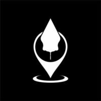 'Gunungan Wayang' and Location Icon Symbol for Icon Symbol for Javanese Cultural and Art Center Place Location. Vector Illustration