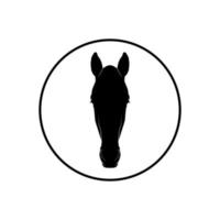 Horse Head Silhouette for Logo, Icon-Symbol, Pictogram or Graphic Design Element. Vector Illustration
