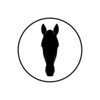 Horse Head Silhouette for Logo, Icon-Symbol, Pictogram or Graphic Design Element. Vector Illustration