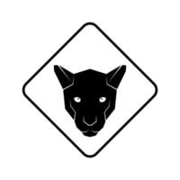 Black Panther Head Illustration for Logo or Graphic Design Element. Vector Illustration