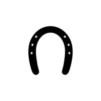 Horseshoe Silhouette for Icon, Symbol, Pictogram or Graphic Design Element. Vector Illustration