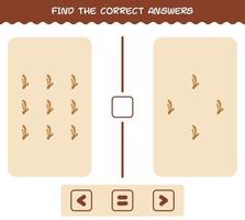 Find the correct answers of cartoon ginger. Searching and Counting game. Educational game for pre shool years kids and toddlers vector