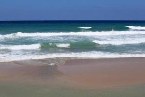 Mediterranean coast in northern Israel photo