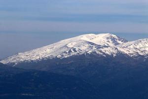 Mount Hermon is located on the border of Israel, Syria and Lebanon photo