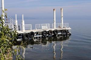 Berth on the seashore for mooring boats and yachts photo