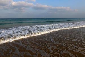 Mediterranean coast in northern Israel photo