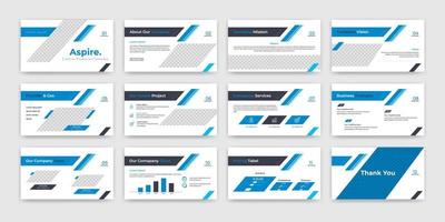 business powerpoint presentation templates set vector