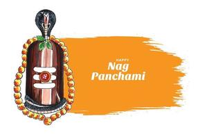 festival hindú feliz nag panchami celebración fondo vector