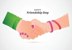 Friendship day with holding promise hand background vector