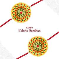 Hindu festival raksha bandhan card background vector