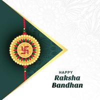Indian festival of happy raksha bandhan celebration card design vector