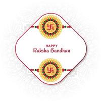 diseño de tarjeta de felicitación con fondo de celebración de raksha bandhan vector