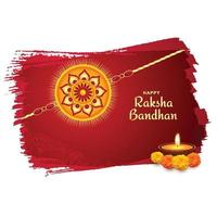 Decorated with beautiful rakhi for indian festival background vector
