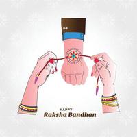 Beautiful raksha bandhan celebration card design vector