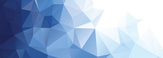 Elegant low poly dark blue triangle banner design vector