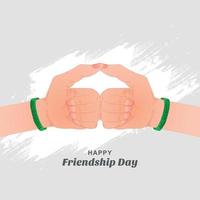 día de la amistad con diseño de ilustración de mano de promesa vector