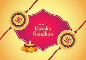 fondo de tarjeta de festival hindú raksha bandhan vector