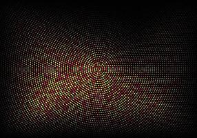Abstract circular decorative colorful dotted on black background vector