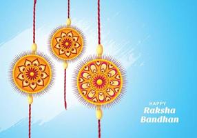 Raksha Bandhan festival card background vector