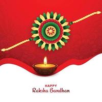 Beautiful decorative rakhi for indian festival raksha bandhan card background vector