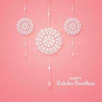 Elegant decorative rakhi for raksha bandhan festival card design vector