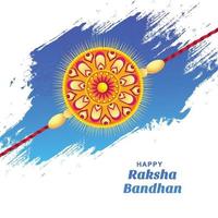 Indian religious festival happy raksha bandhan card background vector