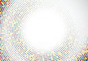 Abstract circular colorful dotted on white background vector