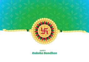 hermoso rakhi decorativo para el festival indio raksha bandhan diseño de tarjeta vector