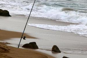 Mediterranean coast in northern Israel photo